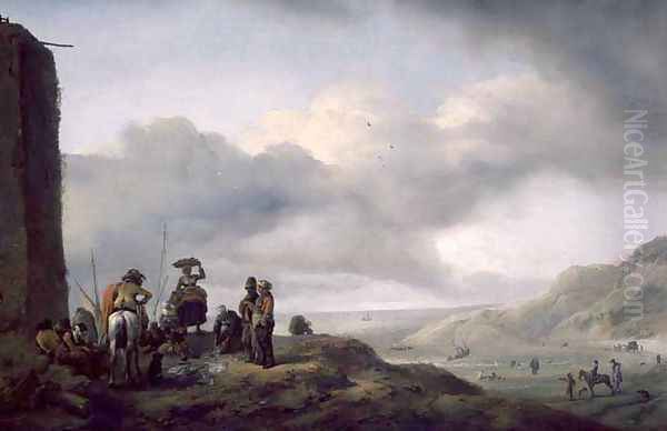 The Day's Catch Oil Painting by Philips Wouwerman