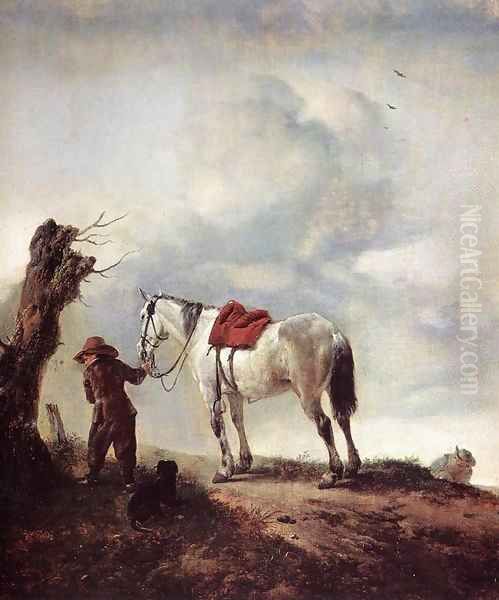 The Grey Oil Painting by Philips Wouwerman