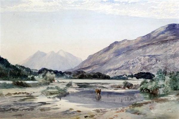 Snowdon From Capel Carig Oil Painting by David Cox