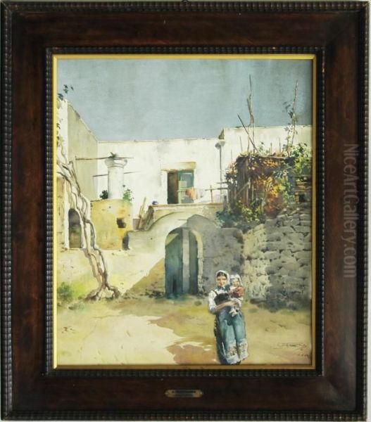 Anacapri Oil Painting by Aurelio Craffonara