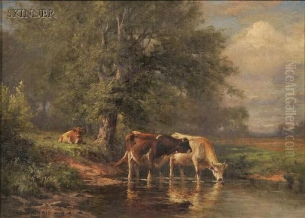 A Day In Midsummer Oil Painting by Thomas Bigelow Craig