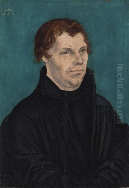 Portrait Of Martin Luther Oil Painting by Lucas The Elder Cranach