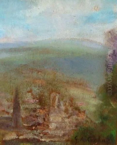 Sans Titre [vue Des Fagnes] Oil Painting by Gerard Antoine Crehay