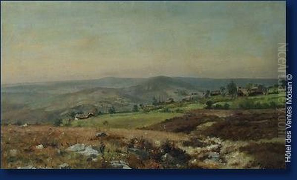 Paysage De Campagne Oil Painting by Gerard Antoine Crehay