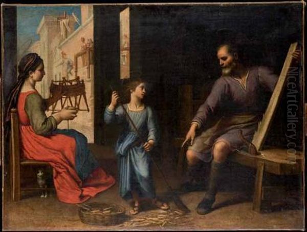 Sacra Famiglia Oil Painting by Domenico Cresti Il Passignano