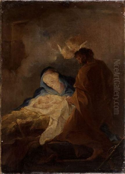 La Nativite Oil Painting by Pierre Louis Cretey