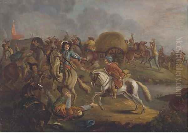 The skirmish by Philips Wouwerman