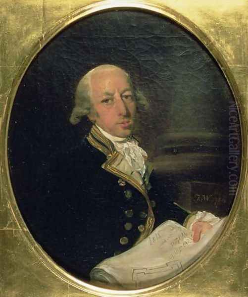 Portrait of Arthur Phillip (1738-1814), Commander of the First Fleet in 1788, founder and first Governor of New South Wales, 1787 Oil Painting by Francis Wheatley