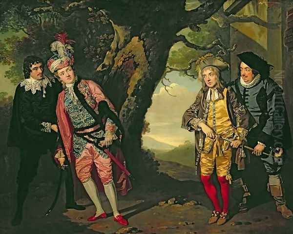 The Duel, from Act 3, scene 4 of Twelfth Night, 1771-72 Oil Painting by Francis Wheatley