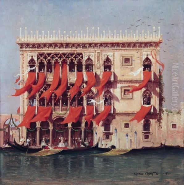 Venetian Celebration Oil Painting by Bruno Croatto