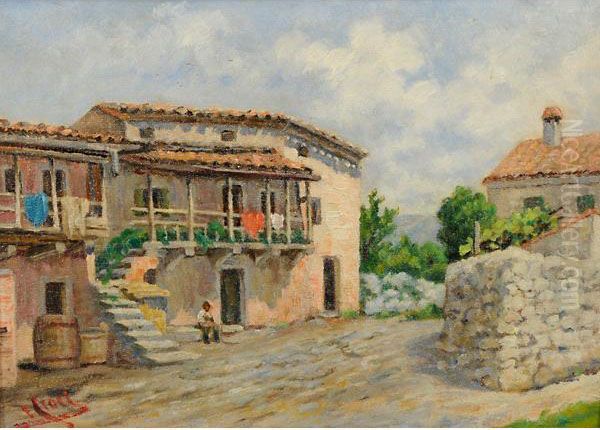 Case Di Campagna Oil Painting by Ernesto Croci