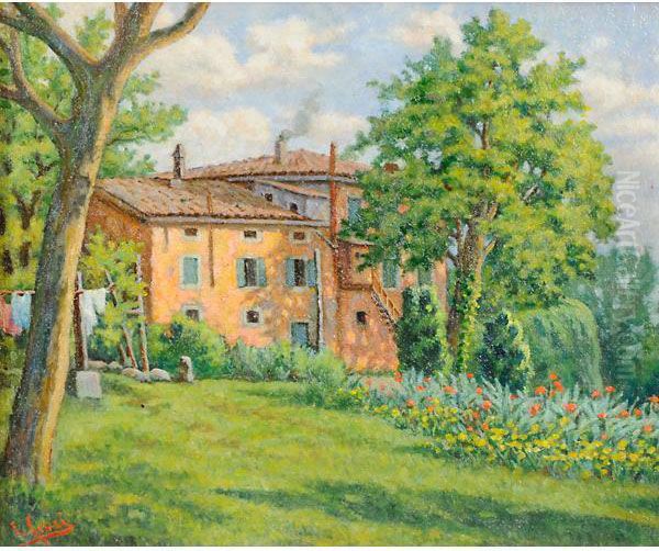 Villa Prandi Oil Painting by Ernesto Croci