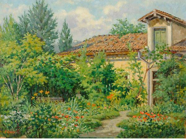 Casa Dell'artista In Acquedotto Oil Painting by Ernesto Croci