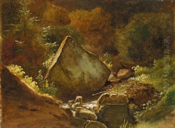 Bachlauf Oil Painting by Georg Heinrich Croll Crola