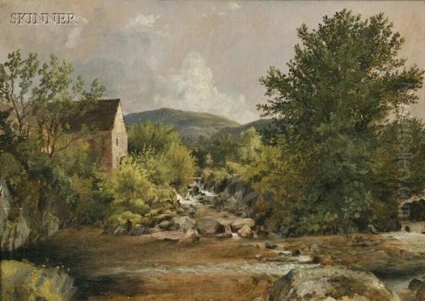 The Old Mill Oil Painting by Jasper Francis Cropsey