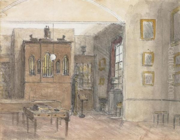 Sir Joseph Lock's Organ Room, Oxford Oil Painting by Dr. William Crotch