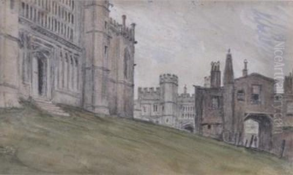 The West End Of St. Georges Chapel, Windsor Oil Painting by Dr. William Crotch