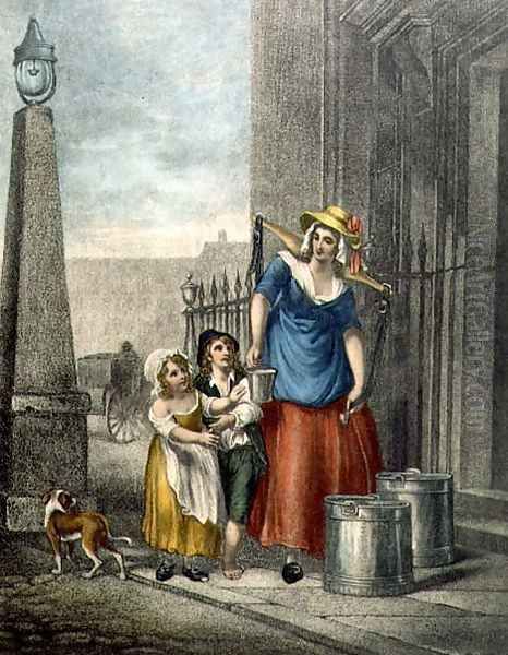 Milk Below Maids, Plate 2 from the Cries of London Oil Painting by Francis Wheatley