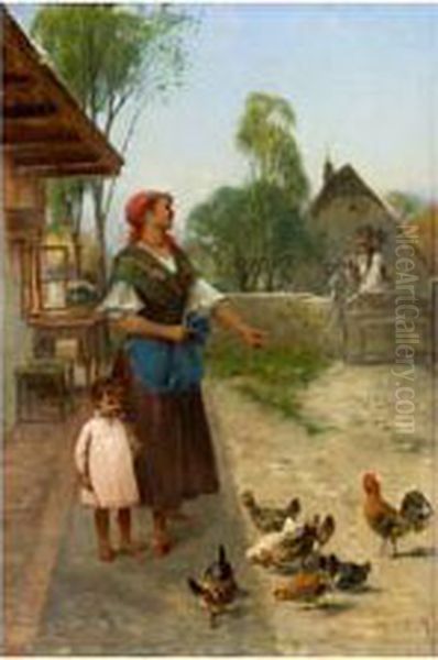 A Hazateres Orome Oil Painting by Arpad Cserepy