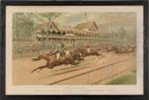 The Futurity Race At Sheepshead Bay Oil Painting by Currier & Ives Publishers