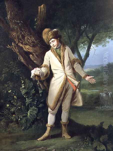 Portrait of the actor William Powell (1735-69) as Posthumous in Cymbeline Oil Painting by Francis Wheatley