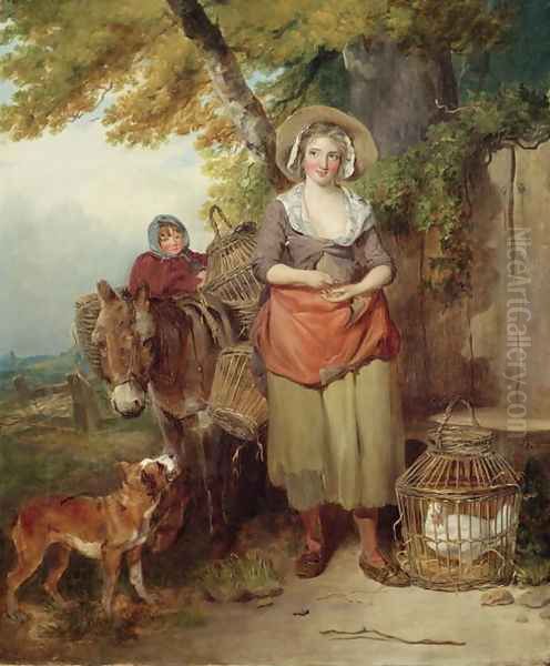 The Return from Market, 1786 Oil Painting by Francis Wheatley