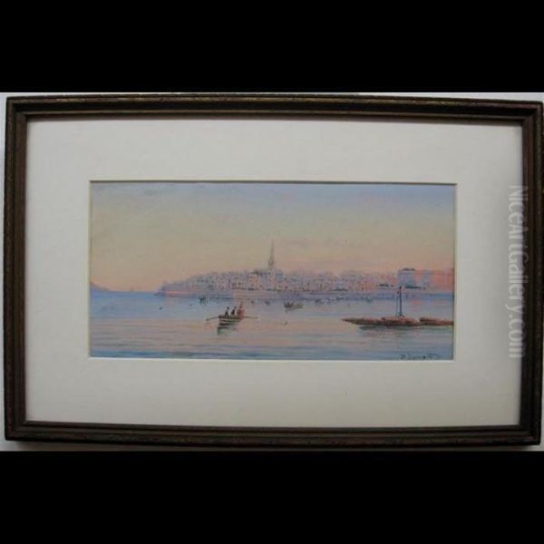 Marine View - Venice Oil Painting by Vincenzo D Esposito