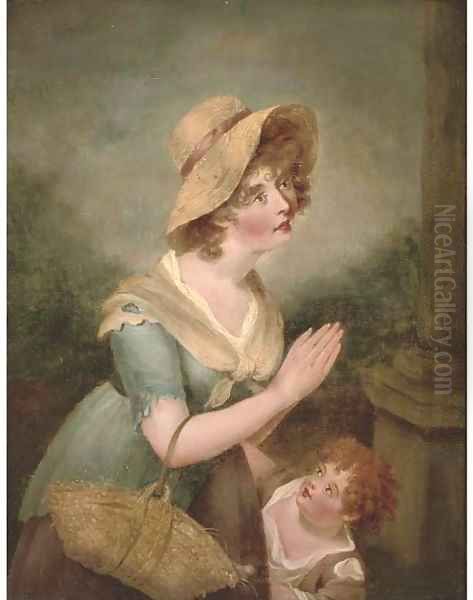 A mother and child Oil Painting by Francis Wheatley