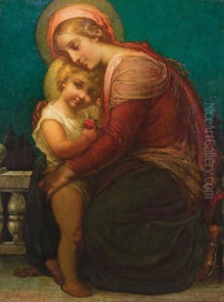 Madonna And Child Oil Painting by Elliott Daingerfield