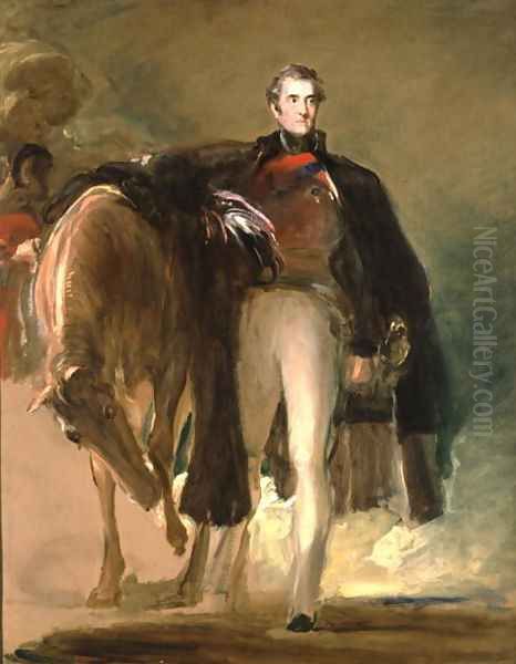 The Duke of Wellington and his Charger Copenhagen Oil Painting by Sir David Wilkie