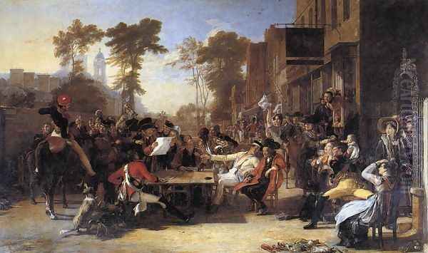 Chelsea Pensioners Reading the Waterloo Dispatch 1818-22 Oil Painting by Sir David Wilkie