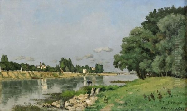 Asnieres-sur-seine Oil Painting by Pierre-Emmanuel Damoye