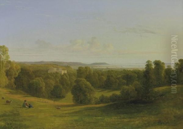 View Over The Mouth Of The Avon And King's Weston House Oil Painting by Francis Danby