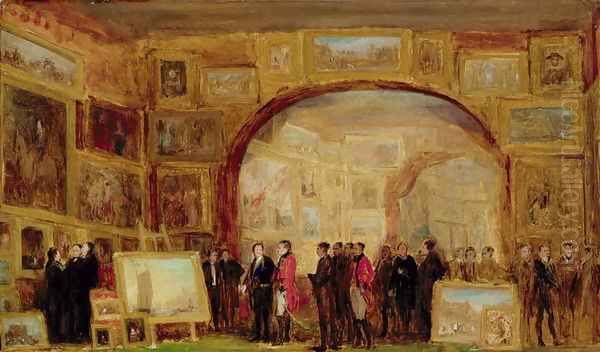 An Exhibition of Old Masters at the British Institution Oil Painting by Sir David Wilkie