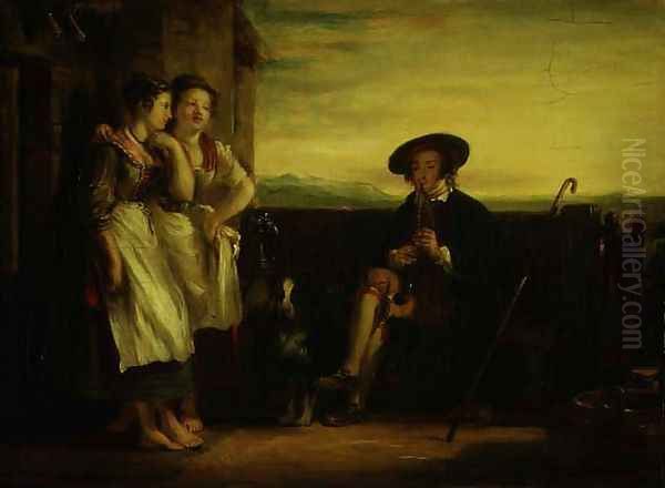 A Scene from the Gentle Shepherd, c.1823 Oil Painting by Sir David Wilkie