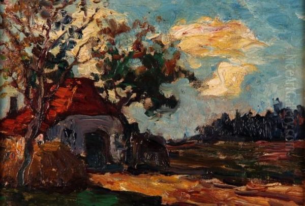 Landscape With Cottage Oil Painting by Charles Dankmeijer