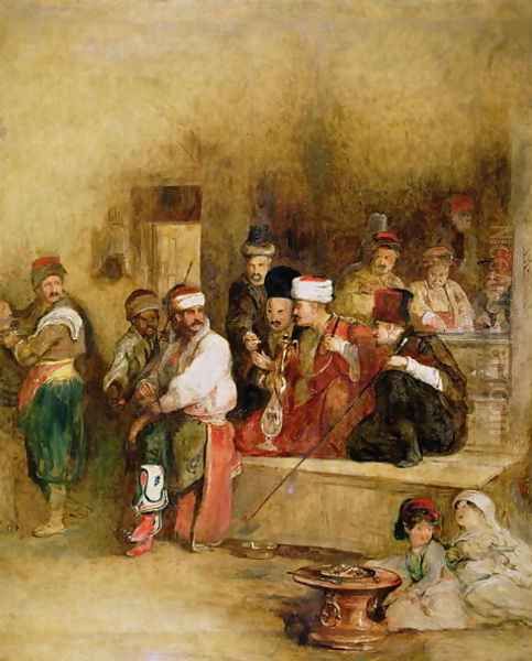 A Tartar Messenger Narrating the News of the Victory of St. Jean DAcre, 1840 Oil Painting by Sir David Wilkie