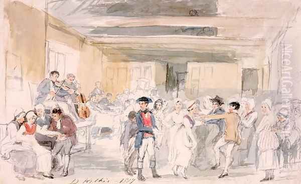 Study for Penny Wedding, 1817 Oil Painting by Sir David Wilkie