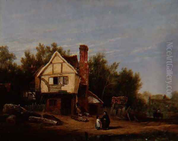 Landscape with Cottages Oil Painting by Sir David Wilkie