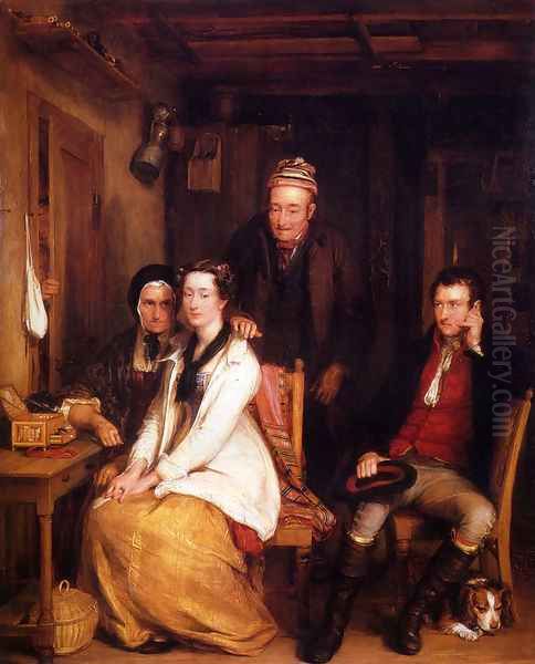 The Refusal From Burn's Oil Painting by Sir David Wilkie