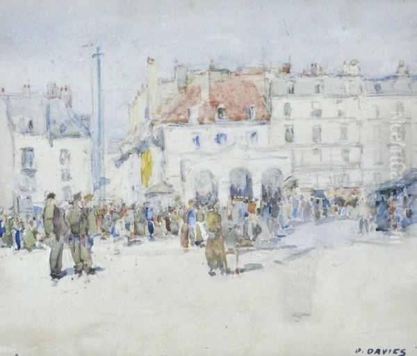 Dieppe Oil Painting by David Davies