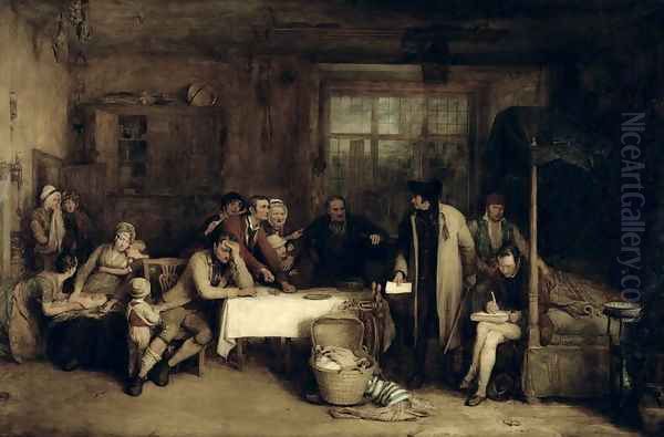 Distraining for Rent, 1815 Oil Painting by Sir David Wilkie