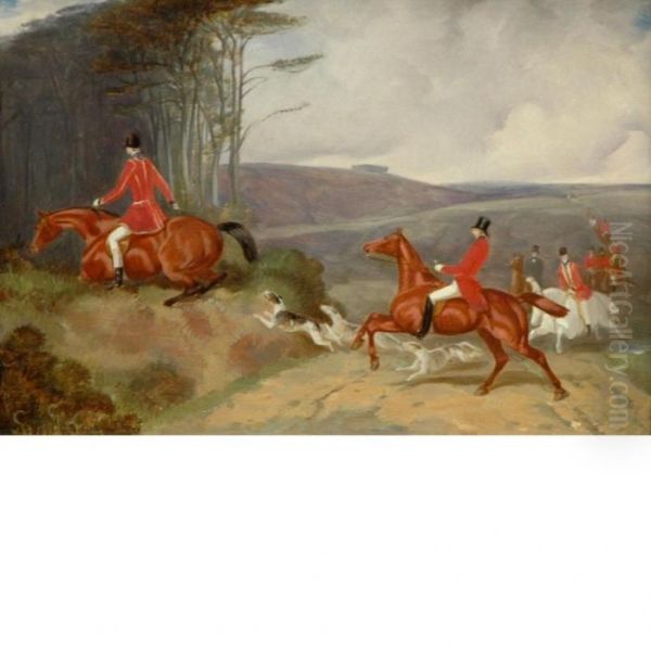 Hunting Scenes Oil Painting by Richard Barrett Davis