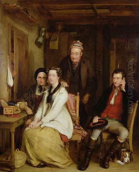 The Refusal from Burn's Duncan Oil Painting by Sir David Wilkie