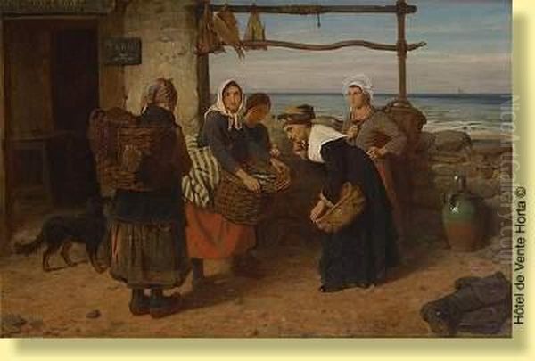 On Vend A Boire Oil Painting by Eugene Francois De Block