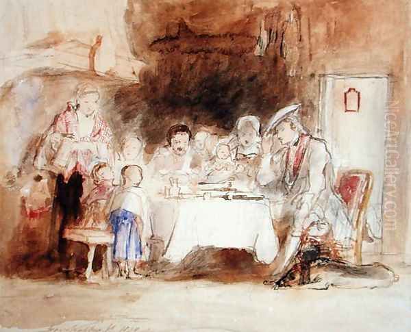 Grace before Meat, 1839 Oil Painting by Sir David Wilkie