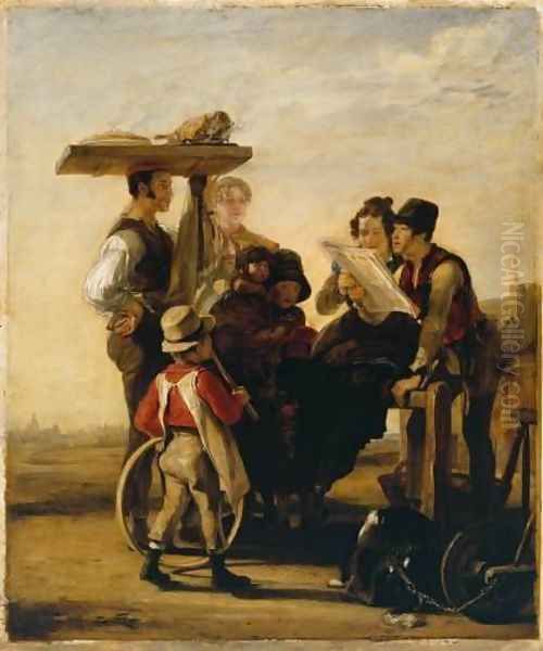 Newsmongers Oil Painting by Sir David Wilkie