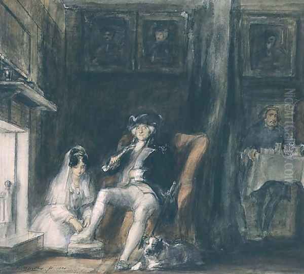 The Disabled Commodore in his Retirement, 1830 Oil Painting by Sir David Wilkie