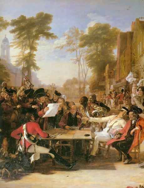 Chelsea Pensioners Reading the Waterloo Dispatch (detail) Oil Painting by Sir David Wilkie