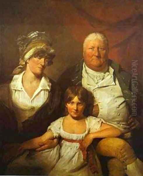 William Chalmers Bethune His Wife Isabella Morison And Their Daughter Isabella 1804 Oil Painting by Sir David Wilkie